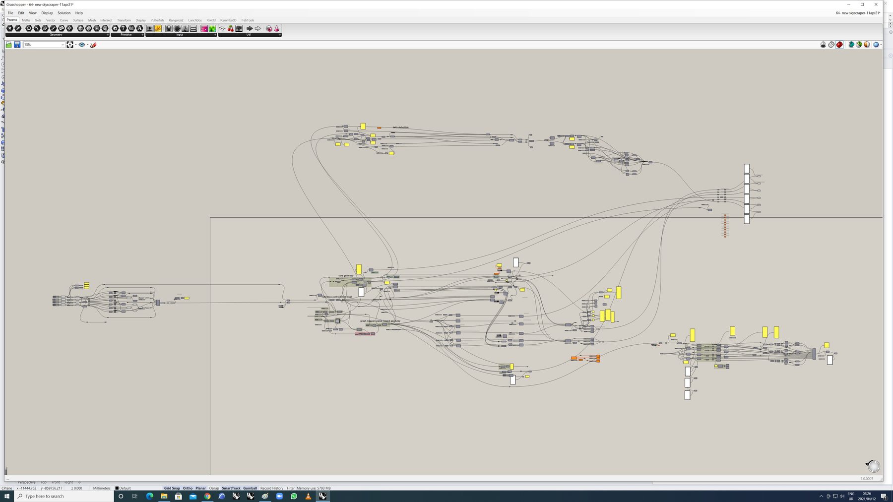 Grasshopper — final parametric form